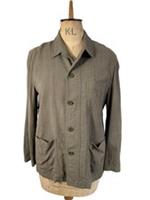 Burberry London Wool Linen Blend Jacket Long Sleeve Button Up Size L