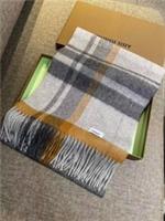 Burberry 100% Cashmere Scarf Grey New With Box