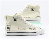 BURBERRY KINGLY WOMENS HIGH TOP TRAINERS LOGO UK 5 EU 38 CANVAS RRP £450 AD