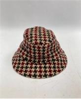 Burberry Vintage New Cashmere Blend Houndstooth Bucket Hat XS