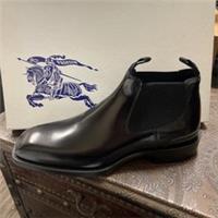 Burberry Bloomsbury Chelsea Boots Leather Black Mens Uk 6 New