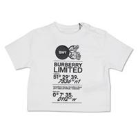 BURBERRY KIDS Baby Unisex Logo T Shirt White - Size: 6 Months - NEW - RRP 115