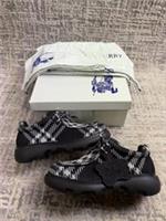 Size 7.5 - Burberry Creeper Lace Up Black White