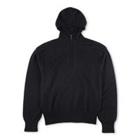 BURBERRY Mens Hoodie Quarter Zip Hooded Long Sleeve Black Wool Pullover M RRP990 - M Regular