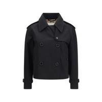 Burberry Black Cotton Trench Coat