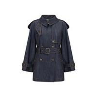 Burberry Blue Cotton Trench Coat