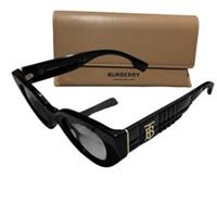 Genuine Burberry Black Sunglasses BE4390 Meadow Grey Lenses New W Case Cloth