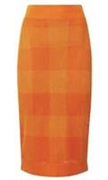 Burberry Zafina Knit Midi Pencil Skirt In Orange, Sz XS - XS Regular