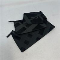 Burberry Fragrances Logo Black Beauty Toiletry Pouches Pack Of 3 #HT