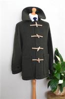 New MONTGOMERY Wool + Wooden Toggle Duffle Coat £300 Size Medium 38R/48R England - Small Regular