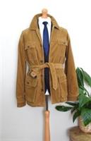 New POLO RALPH LAUREN Tobacco Corduroy Belted Field Coat Size Large 40/42 50/52 - XL Regular