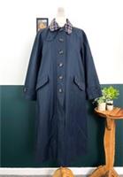 New BARBOUR Navy Renton Trench Coat UK 10 EU 36 USA 6 Small/Medium Showeproof - S Regular