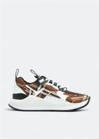 womens BURBERRY Sean Sneakers Dark Brown Size Uk 6.5 RRP:£650 BRAND NEW #895