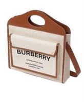 BURBERRY Medium Two-Tone Canvas And Leather Pocket Bag GENUINE RRP £1290 #F2