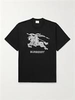 Burberry Mens Logo Embroidered T-shirt Size LARGE - L Regular