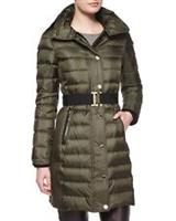 Burberry Olive Green Down Belted Puffer Coat Size UK 04 RRP £850 NEW TAGS - UK 04 Petites