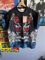 Burberry London Mermaid Lighthouse T-shirt Wool Silk Jacquard Print Large BNWT - M Regular
