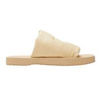 Burberry Unisex Adult EKD Lambs Leather Sliders9 UK Beige SY2478