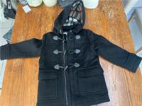 Burberry Children Mini Burwood Black Wool Duffle Coat Jacket Age 6Y Check Lined