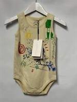 Burberry Children Natural White Cotton Adventure Print Baby Grow BNWT 18M 80/48