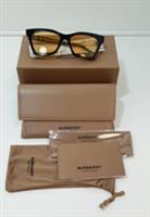 Burberry Elsa Sunglasses 4346 Black Frames Dk Orange Lens New Case, Box etc