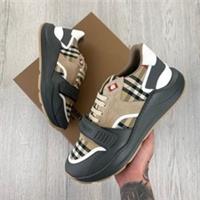 Burberry Mens Vintage Check, Suede Leather Trainers