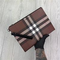 Burberry Mens Brown Zip-up Clutch Bag / Pouch
