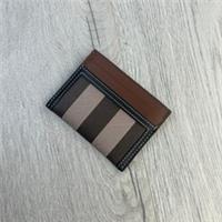 Burberry Check and Two-tone Leather Card Case