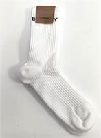White Burberry London England Ribbed Logo Socks XL - XL Regular