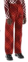 Burberry Check Wool Pants Size 44 Red Ripple IP Check - 44 Regular