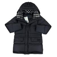 Burberry Mens Haworth Hooded Check Black Down Jacket - S Regular