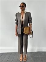 Burberry 1990s Pure Tasmanian Wool Stripe Single Breasted Suit - 36R/W26