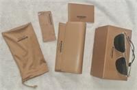 Authentic Burberry BLAINE BE 3141 Light Gold 1109 71 Sunglasses Dark Green New