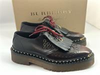Burberry Womens Shoes Bissett red fringed studded chunky Brand new IT 40 / Uk 7