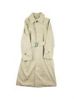 NEW Burberry Womens Long Gabardine Car Coat 8 Cream