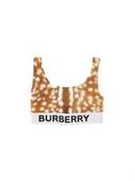 NEW Burberry Womens Deer Print Sports Bra Small Brown