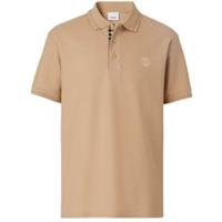 Burberry Branded Circle Logo Camel Beige Polo Shirt - L Regular