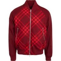 Burberry Reversible Check-Print Bomber Red Jacket