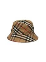 NEW Burberry Mens Check Cotton Bucket Hat Large Beige