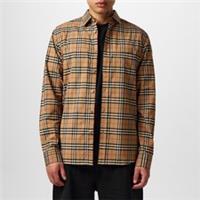 BURBERRY Men's Tartan Cotton Simpson Shirt (Large) - L Regular