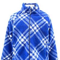 Burberry Blue & White Sherpa Fleece Jacket Brand New EU 49