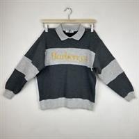 Burberry Vintage 90s Childrens Jumper Sweatshirt Logo Age 7 8 9 Boys Kids Grey