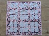 BURBERRY Classical Floral Nova Check Ladies Cotton Handkerchief New With Tag