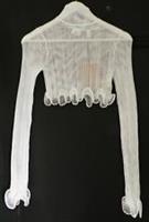 Burberry Women's Ruffled Fishnet Crop Top, Optic White, UK 6 - 6 Regular