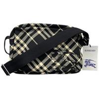 Burberry Men's Checkered Bag Black