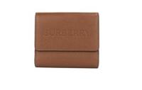 Burberry Small Coin Pouch Wallet - Luna Tan Grained Leather