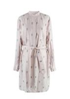Burberry Pink and White Striped Elina Logo Print Shirt Dress - S Maternity