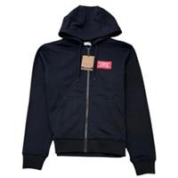 Burberry Men's Logo Print Zip Up Hoodie Black S