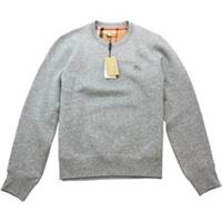 Burberry Men's Embroidered Logo Sweatshirt Grey M
