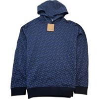 Burberry Men's Monogram Print Hoodie Navy M